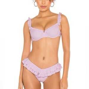 Tularosa Lilac Ruffle Bikini Bottoms
